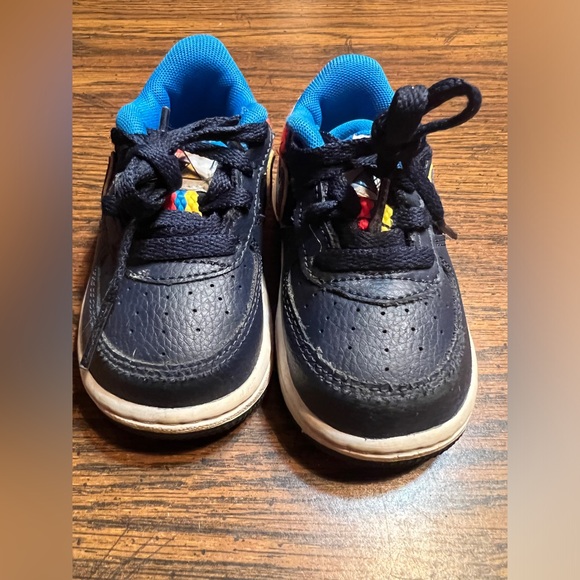 Nike boys Air Force 1 sneakers blue and red obsidian size 5c - Picture 7 of 7